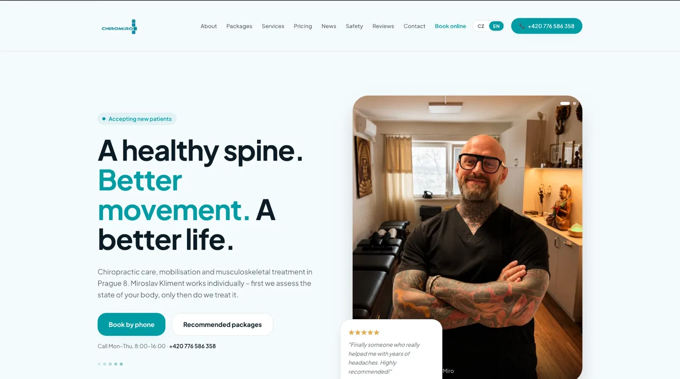 ChiroMiro: Web česky i anglicky