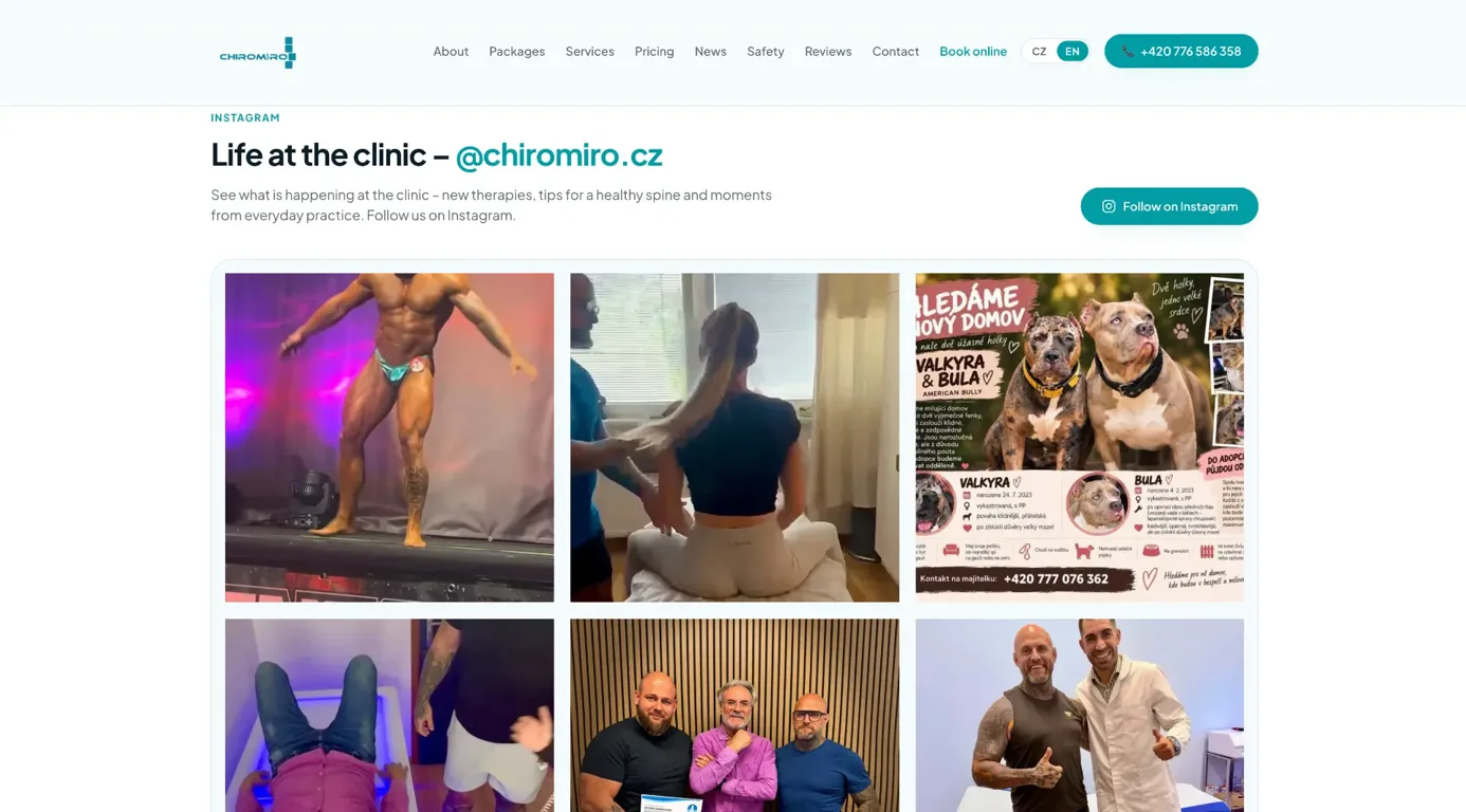 ChiroMiro: Instagram na webu
